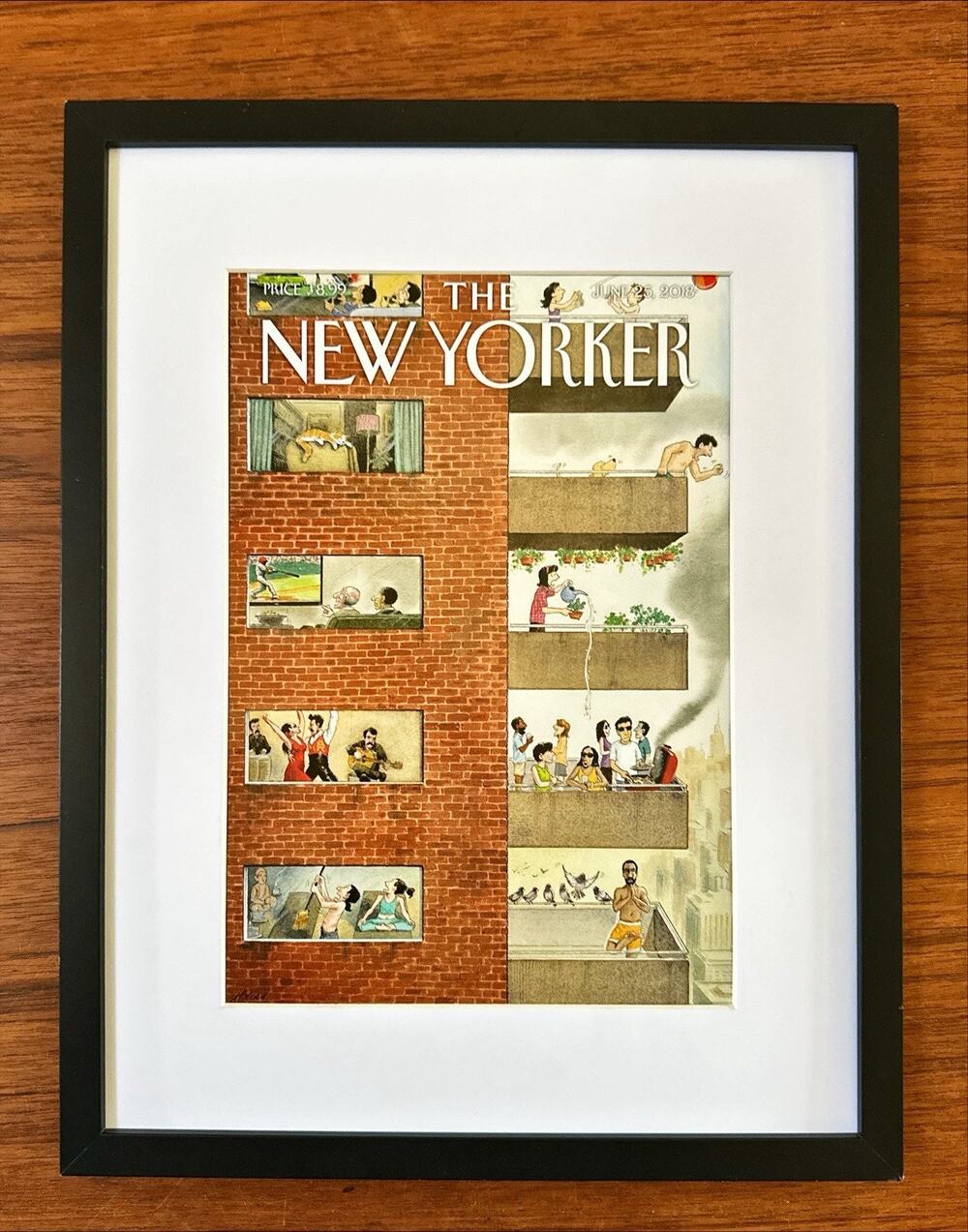 Framed 2018 The New Yorker Cover June 25 City Living Harry Bliss